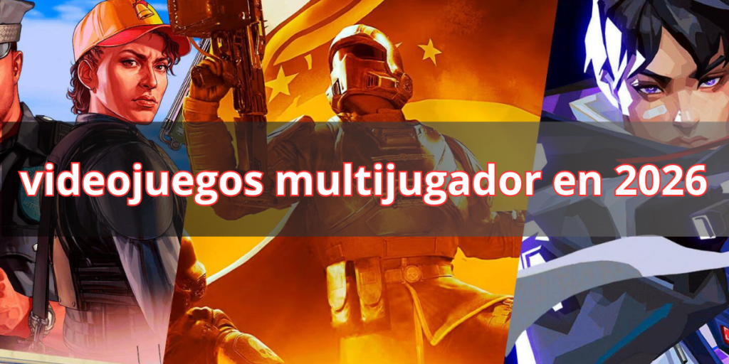 Ilustración conceptual de jugadores conectados globalmente a través de videojuegos multijugador en el año 2026.